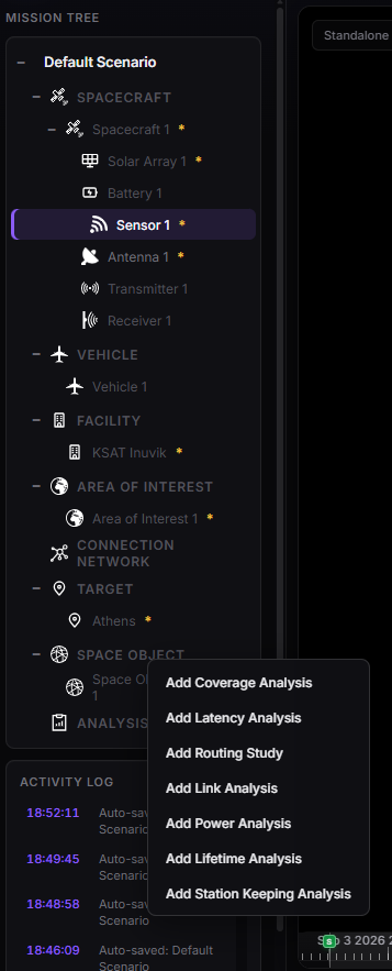 Analyses in the Mission Tree