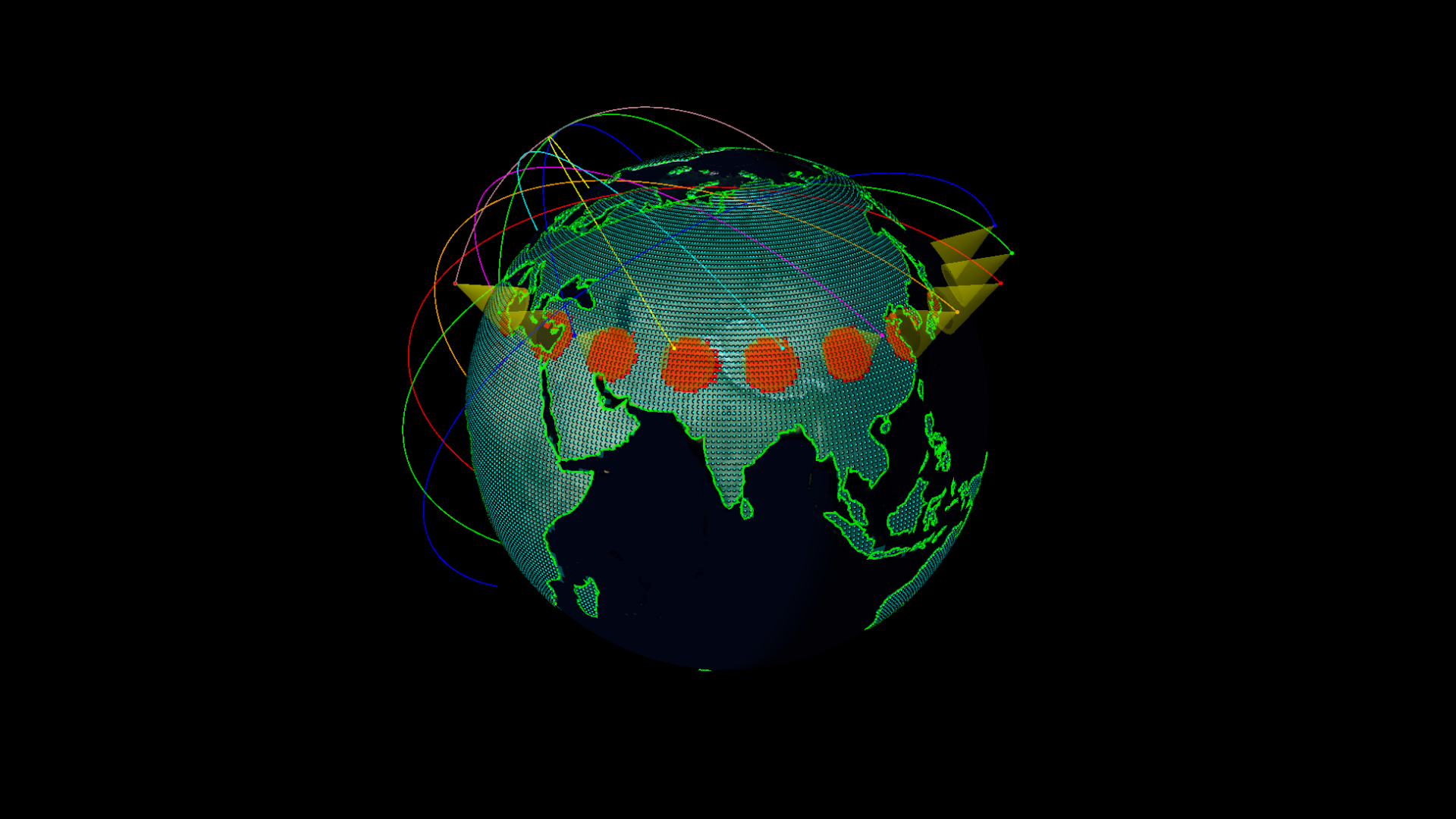 Continuous coverage overlay in 3D