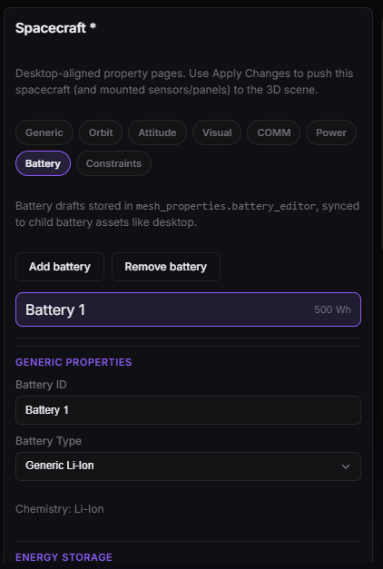 Battery on Battery tab
