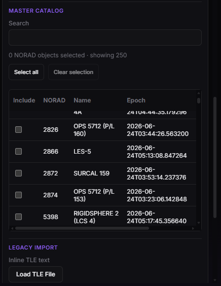 Space object — individual Include