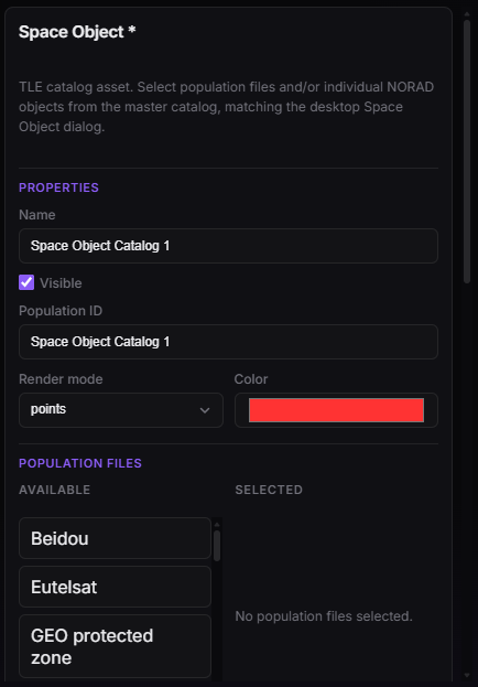 Space object — populations