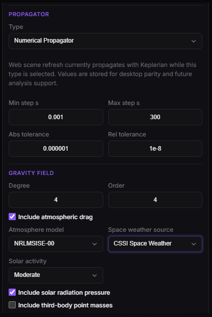 Spacecraft — Generic tab