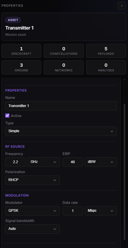 Transmitter editor