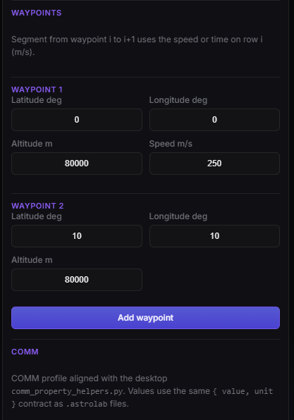 Vehicle — Waypoints
