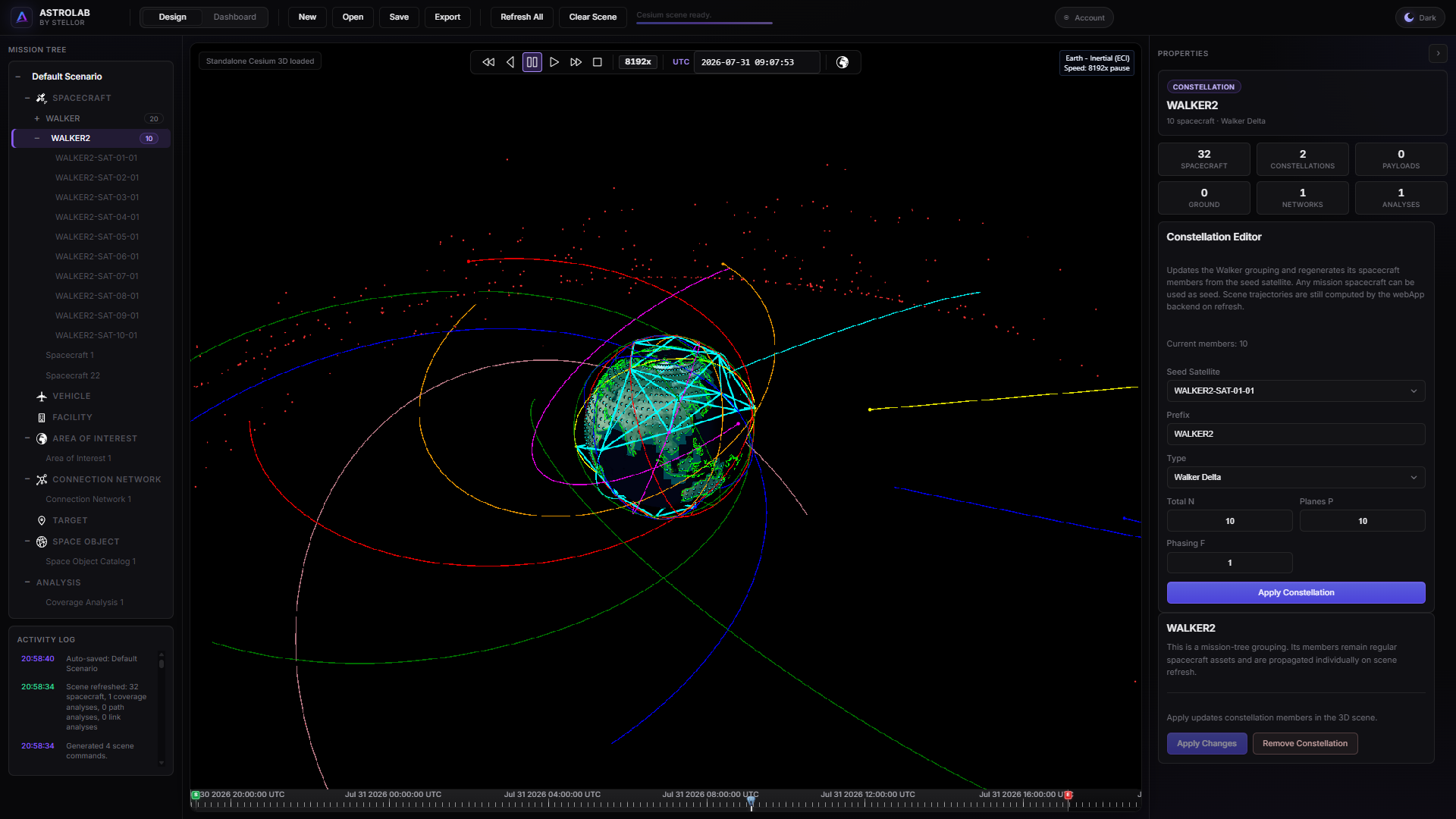 ASTROLAB Web — Design workspace